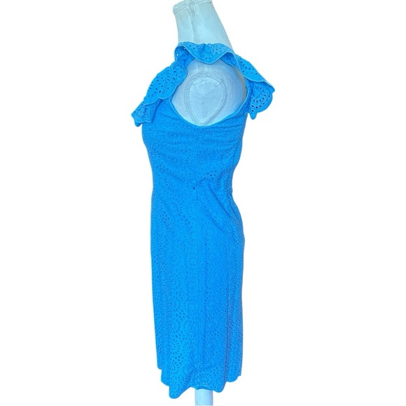 Lilly Pulitzer Ryann Eyelet Shift Dress Sleeveless Sundress with Flutter Sleeves - Picture 6 of 10